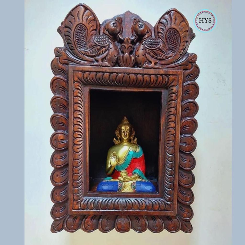 Woodcarved Box Shelf With Bird/annam Carvings
Handmade-wooden Polish